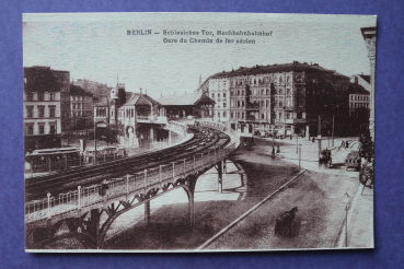 Ansichtskarte AK Berlin 1920er Jahre Schlesisches Tor Hochbahnhof Bahnhof Hochbahn Architektur Ortsansicht